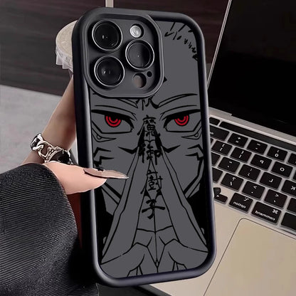 Anime Jujutsu Kaisen Cool For Apple iPhone 15 14 13 12 11 XS XR X 8 7 Pro Max Plus Soft Eye Ladder Phone Case Cover