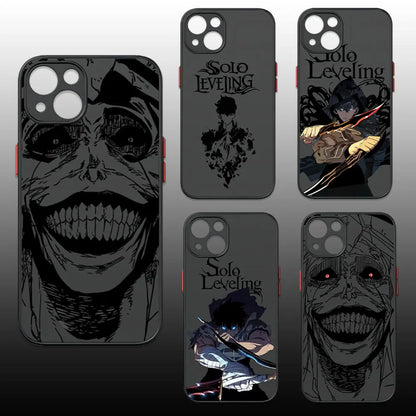 Anime S-Solo Leveling Phone Case for iPhone 15/14/13/12/11 Pro Max, X, XR, XS Max, 7, 8 Plus – Matte Transparent Back Cove