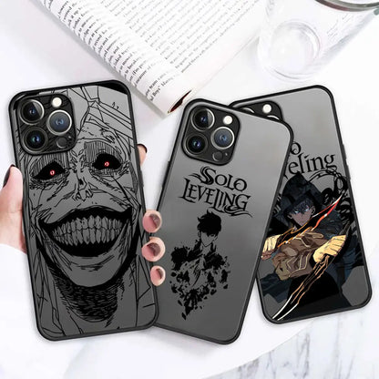 Anime S-Solo Leveling Phone Case for iPhone 15/14/13/12/11 Pro Max, X, XR, XS Max, 7, 8 Plus – Matte Transparent Back Cove