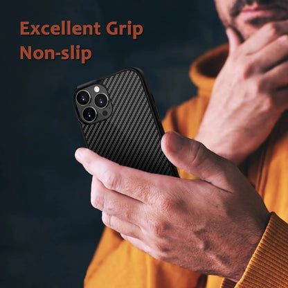 Luxury Gloss Real Carbon Fiber Armor Case for iPhone 11/12/13/14/15 Pro Max – Shockproof, Wireless Charging Compatible